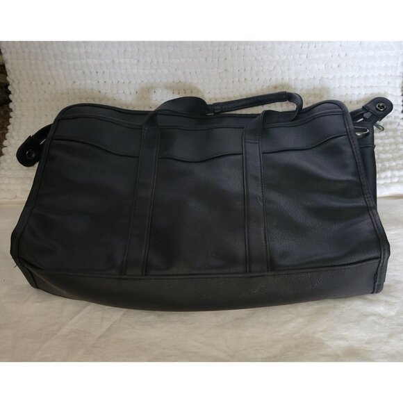 Heritage Portfolio bag Vinyl Zipper Top 3 section pockets briefcase soft sided - Picture 1 of 15